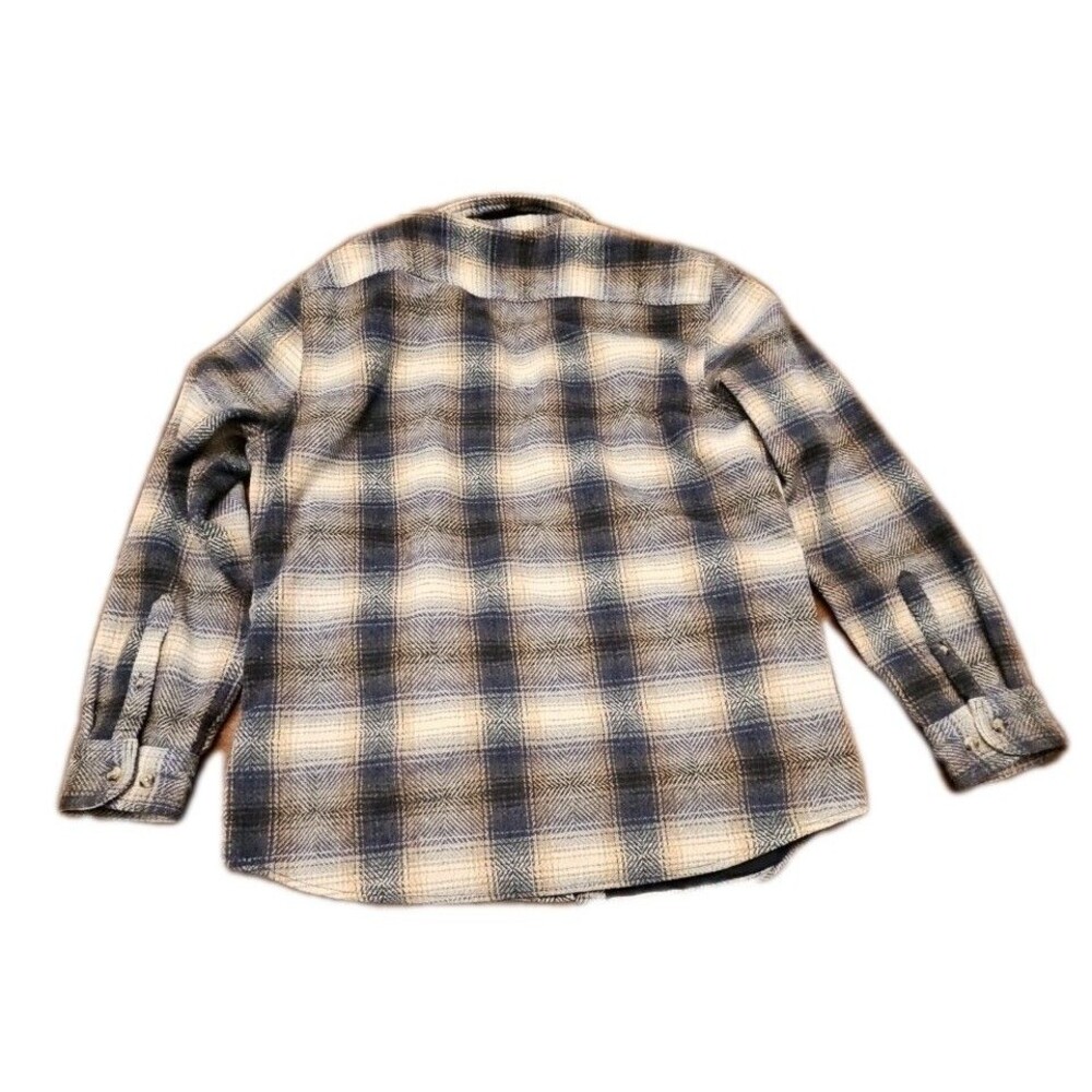 Men's Sonoma Heavyweight Flannel Herringbone Long Sleeve Button Down Size Large - Picture 4 of 9